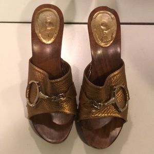 Gucci Gold Sandals
